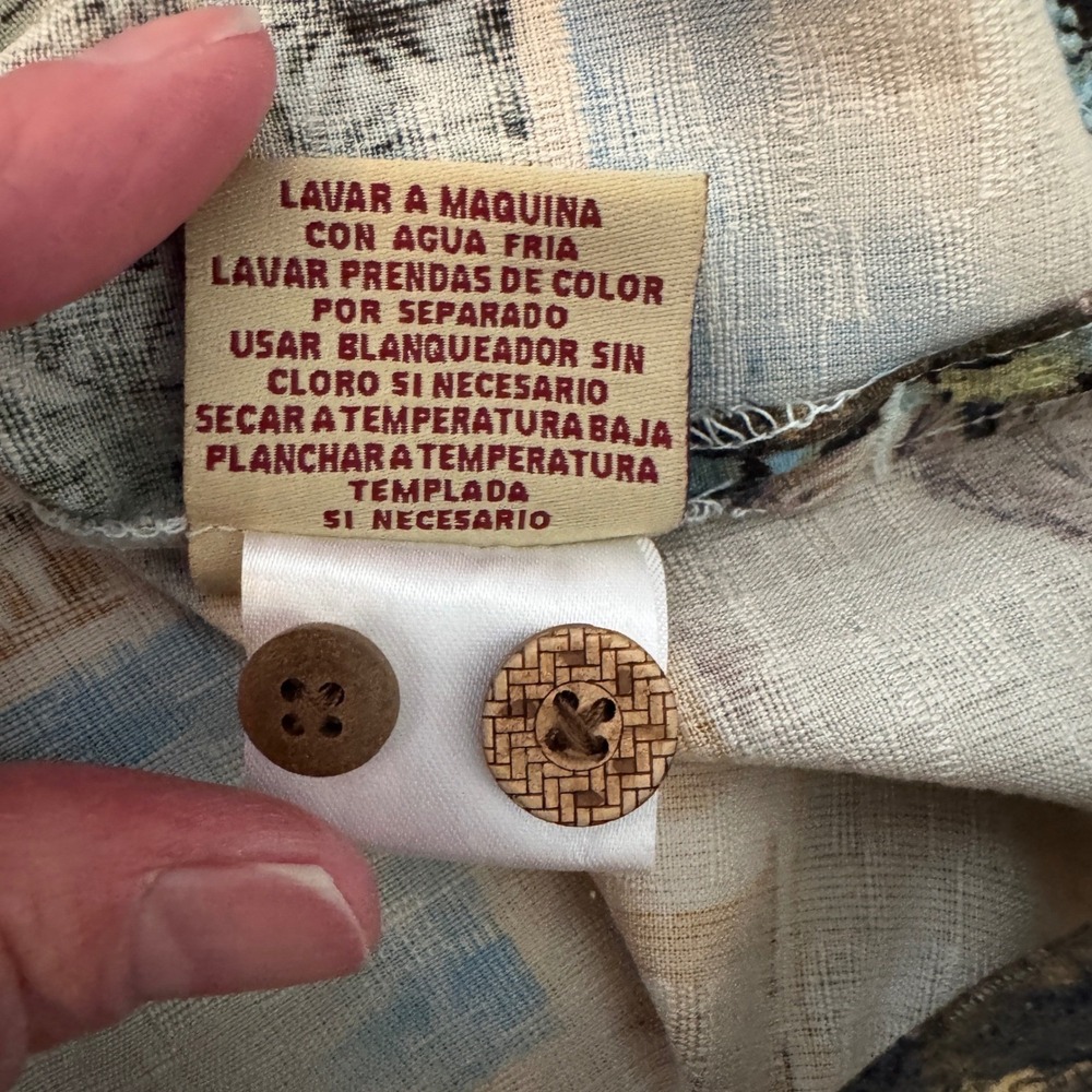 Seven Palm Silk Hawaiian Shirt XXL Aloha Honolulu Tropical Camp - Picture 12 of 14